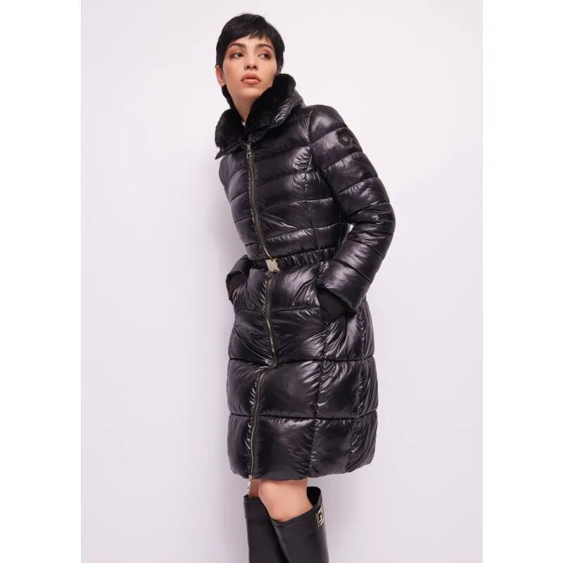 Piumino nero in nylon