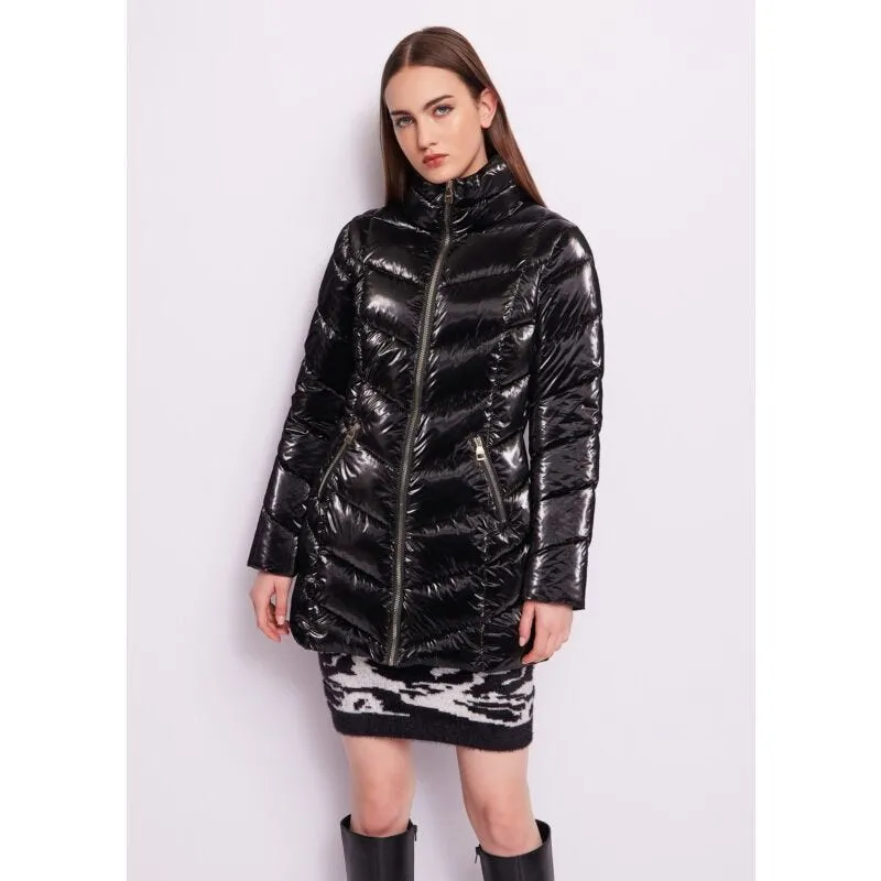 Piumino in nylon nero