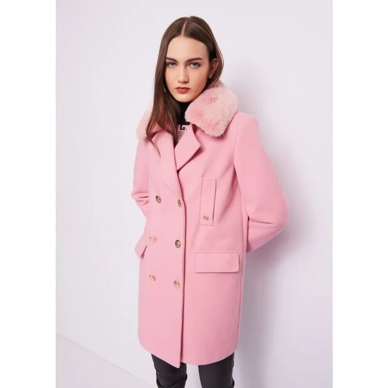 Cappotto rosa doppiopetto