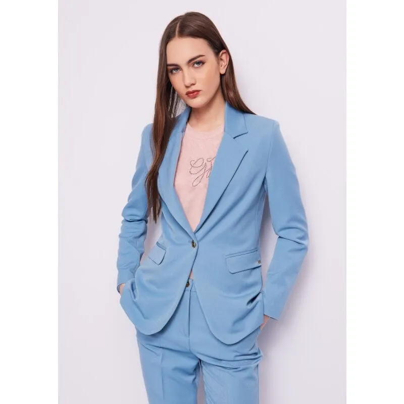 Blazer azzurro elasticizzato