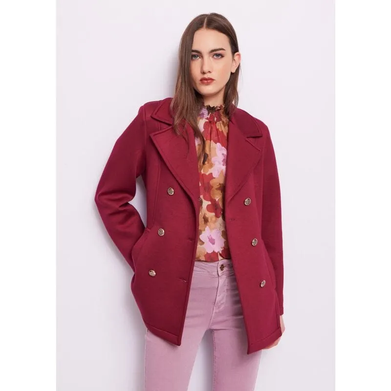 Caban bordeaux in scuba