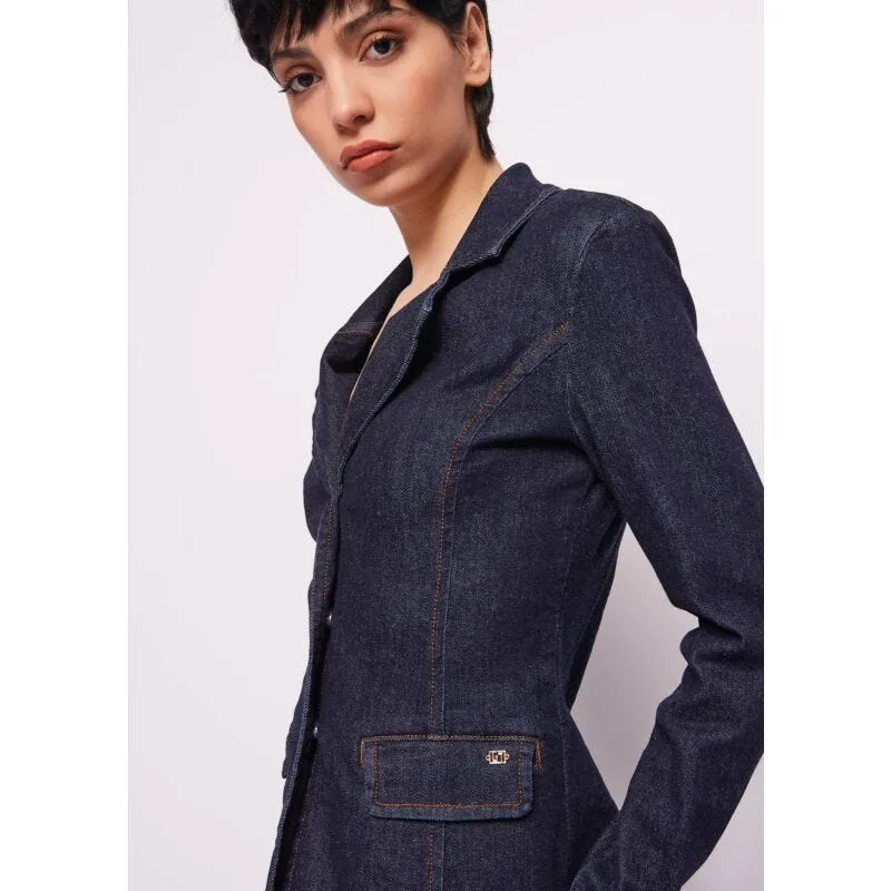 Blazer in denim di cotone