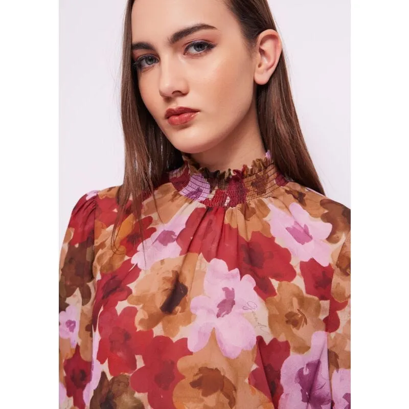 Blusa in georgette floreale