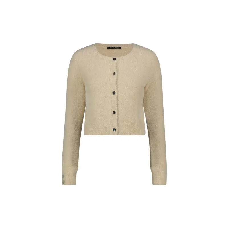 Cardigan in maglia beige