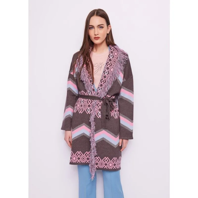 Cardigan in maglia jacquard