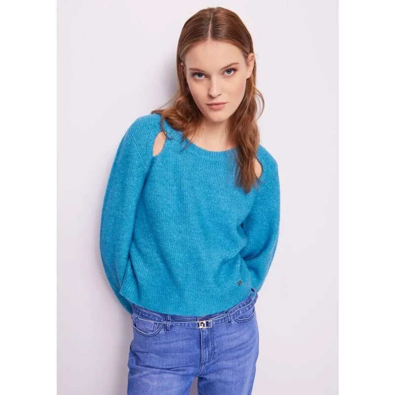 Maglia girocollo blu