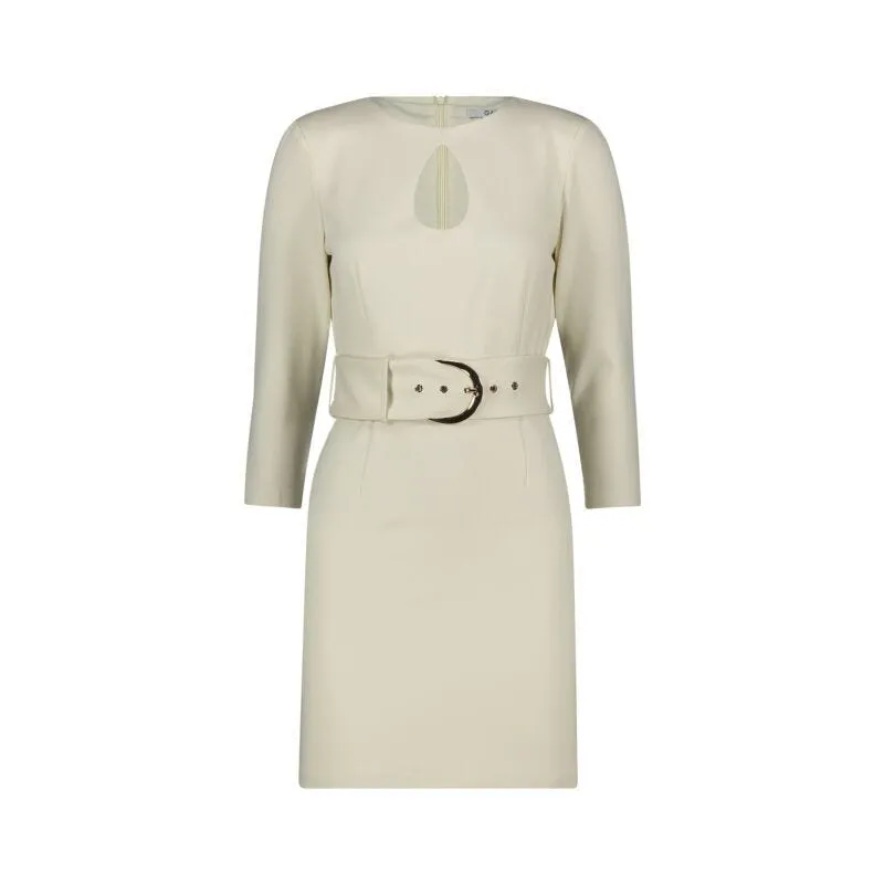 Mini abito bianco con cintura