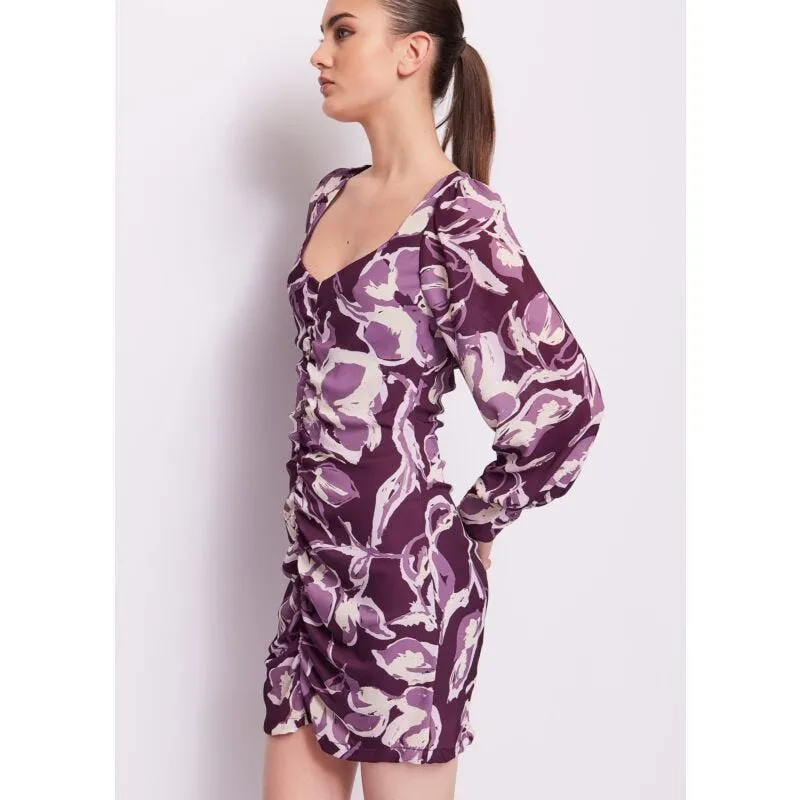 Mini abito in georgette con stampa