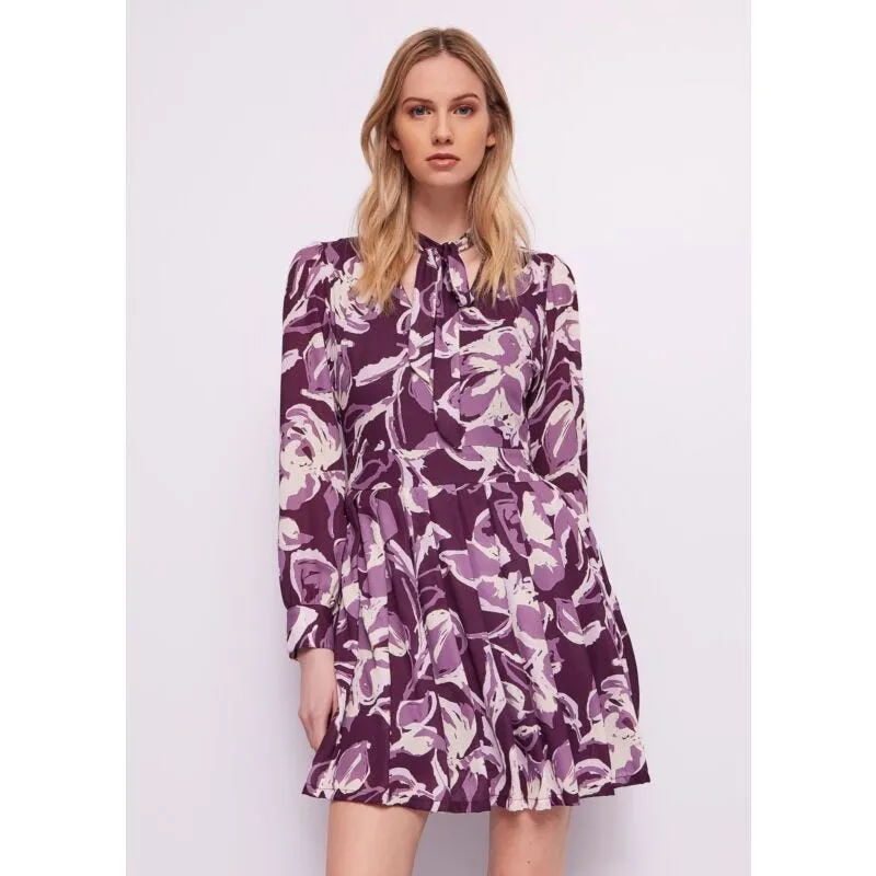 Mini abito in georgette stampata