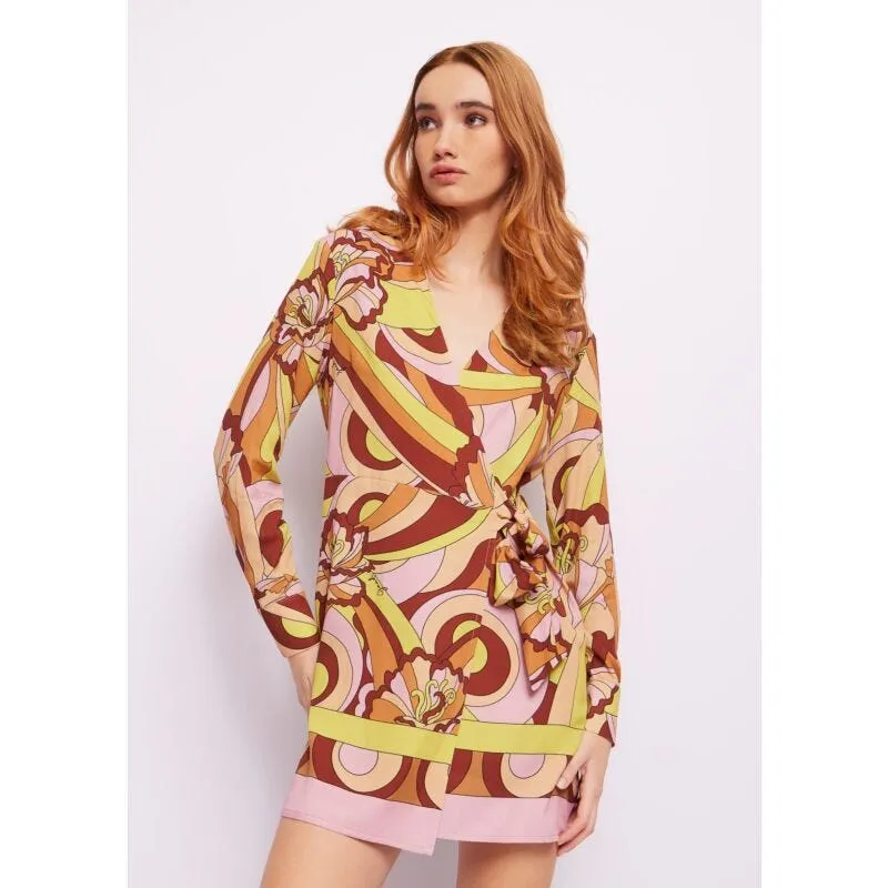 Vestito in twill stampato