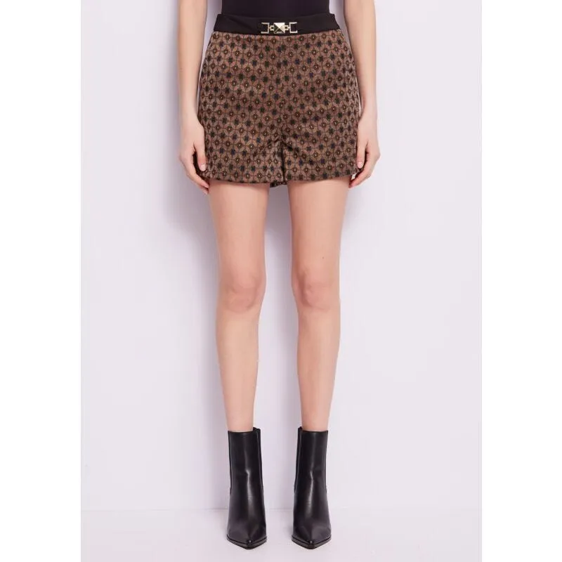 Short jacquard in jersey lurex