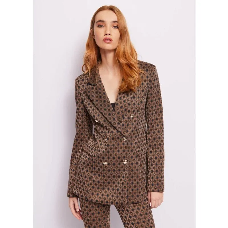 Blazer doppiopetto jacquard lurex