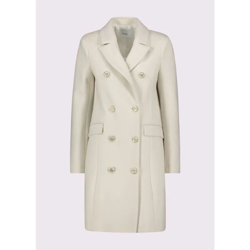Cappotto bianco in misto lana