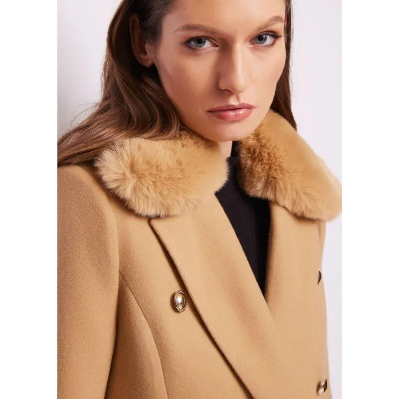 Cappotto marrone in misto lana