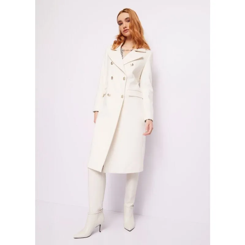 Cappotto bianco doppiopetto