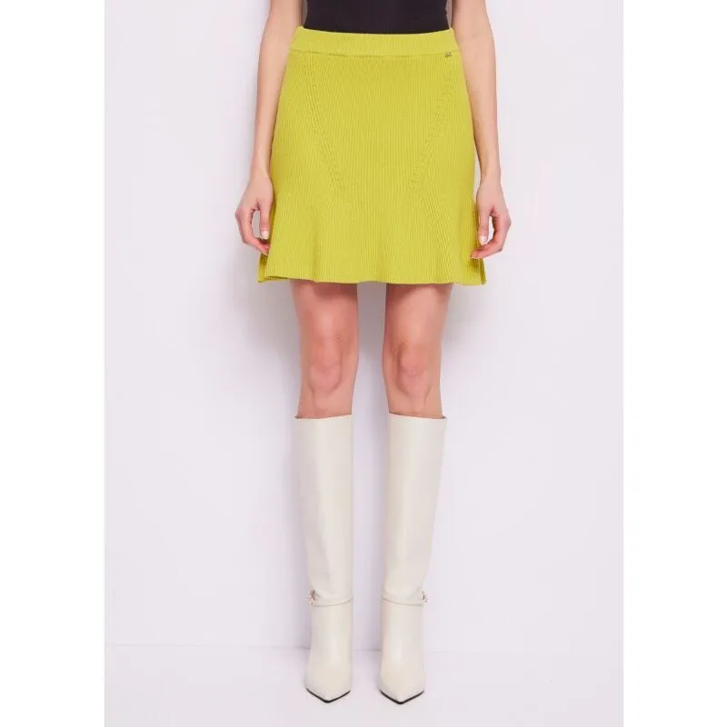 Minigonna in maglia verde