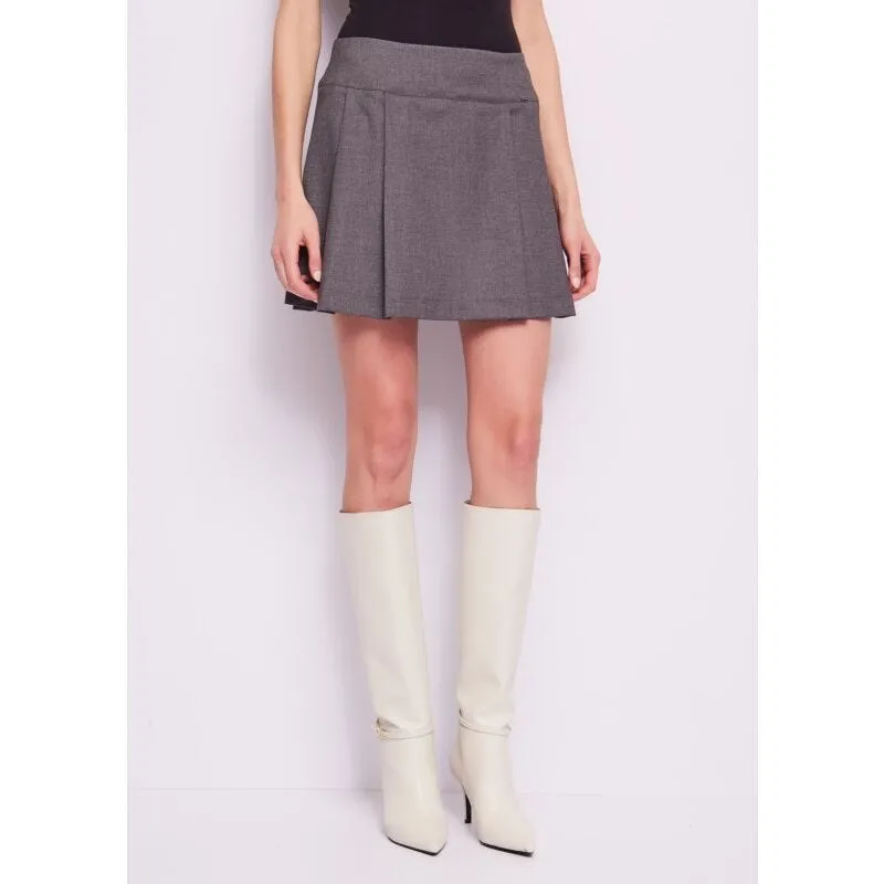 Minigonna in maglia grigia