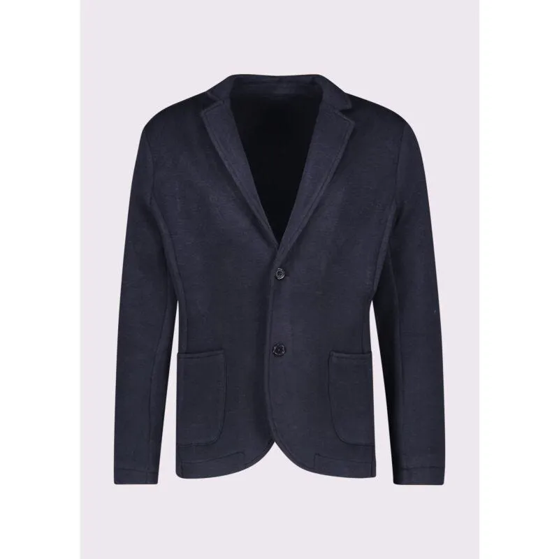 Blazer blu monopetto in maglia