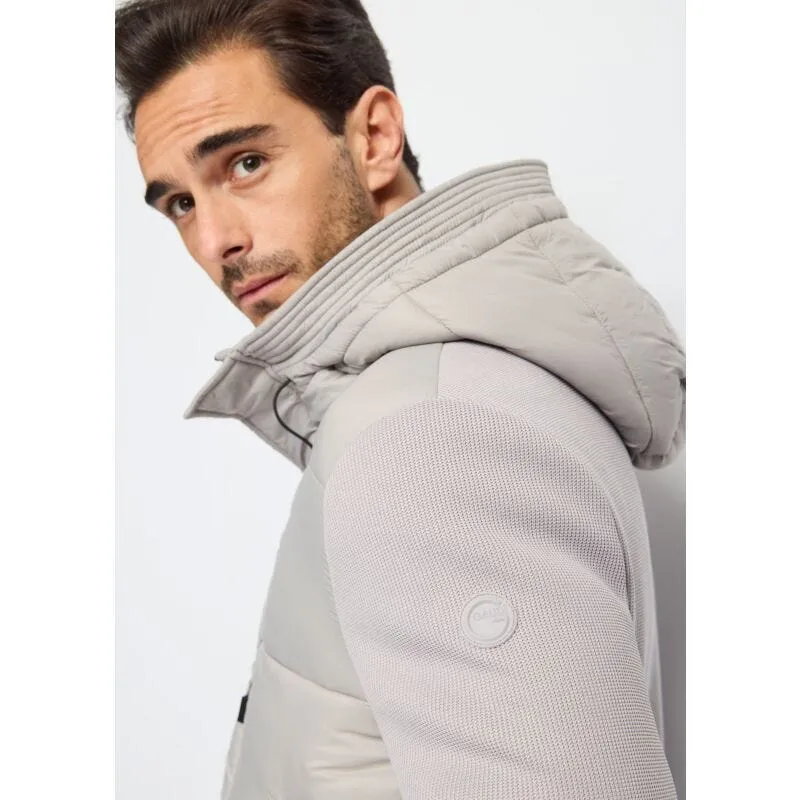 Piumino grigio in nylon trapuntato