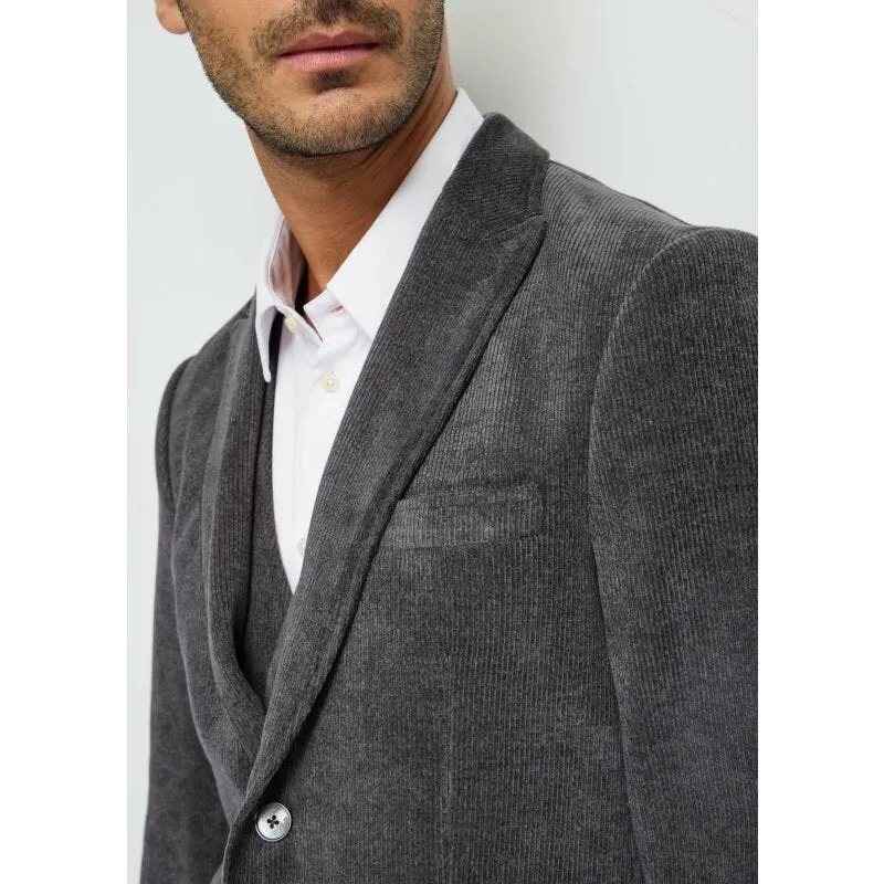 Blazer grigio in velluto