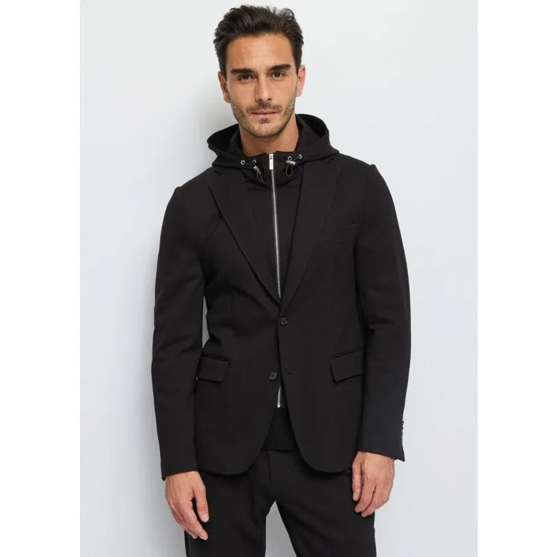 Blazer nero in jersey