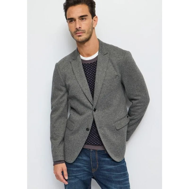 Blazer grigio in misto cotone
