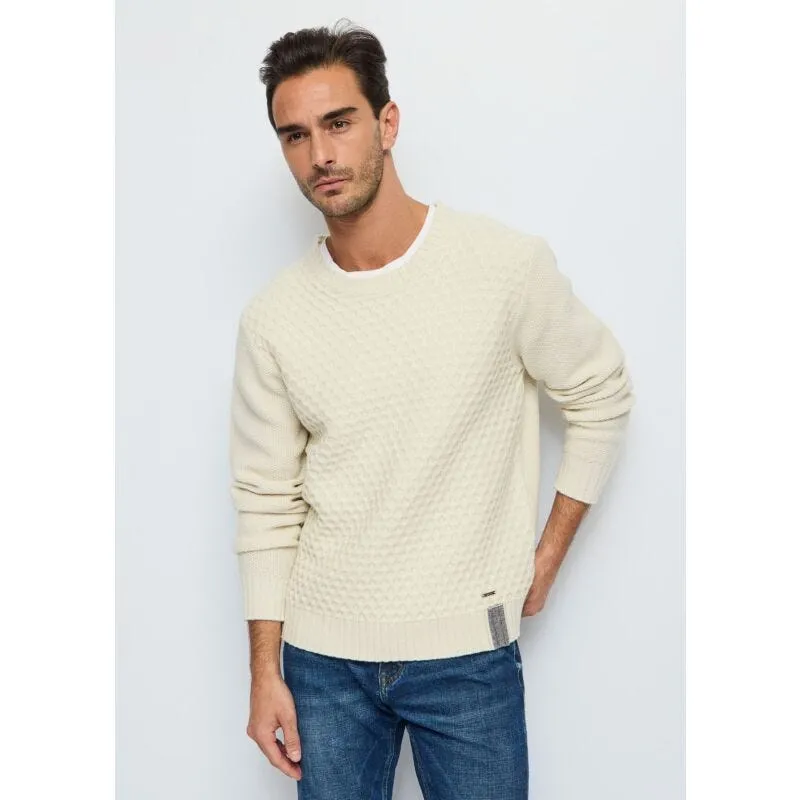 Maglia bianca in misto lana