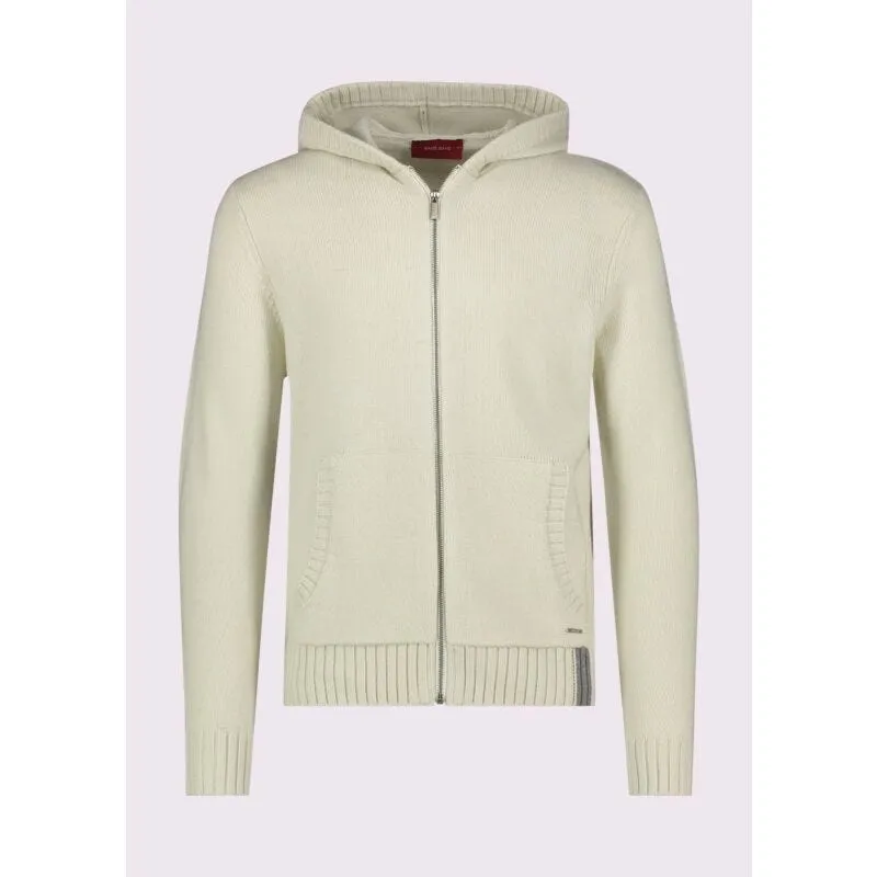 Felpa bianca in maglia di lana