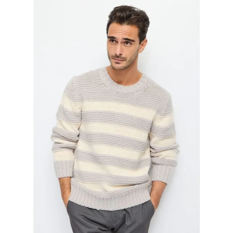 Maglia in misto lana a righe