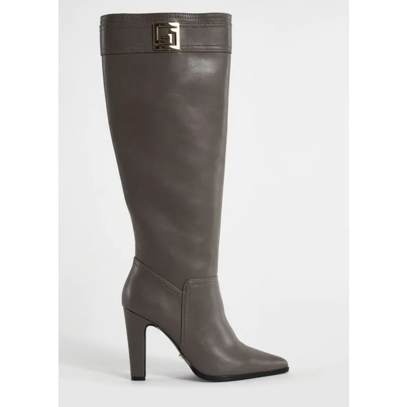 Stivali in similpelle con logo