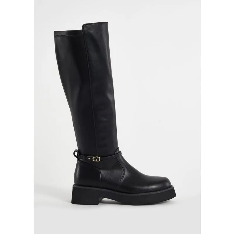 Stivali in pelle con elastico
