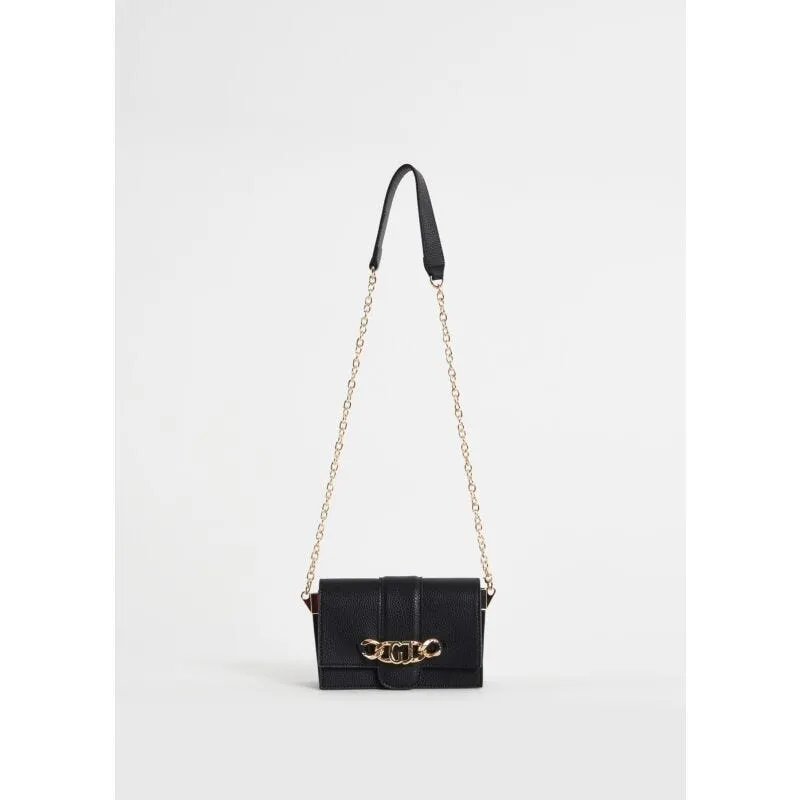 Borsa crossbody nera in similpelle