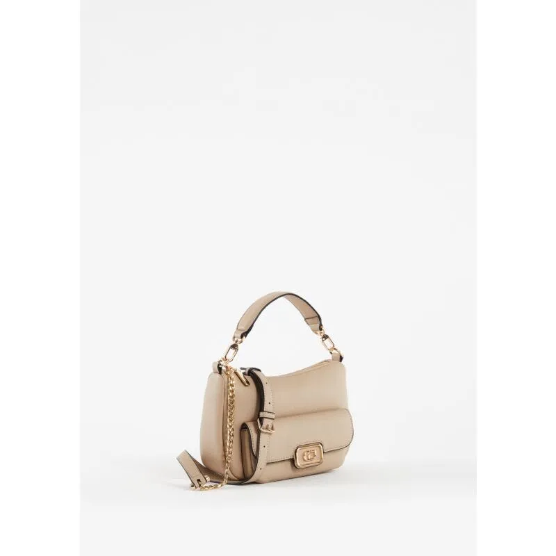 Borsa a spalla in similpelle beige