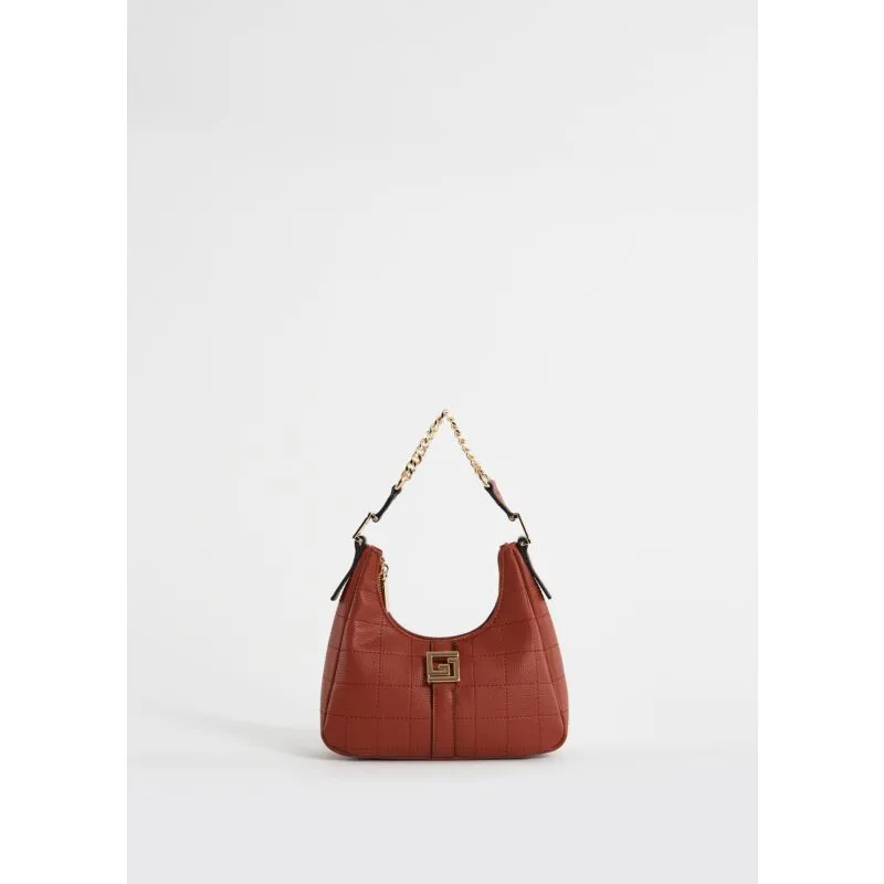 Mini borsa hobo marrone trapuntata