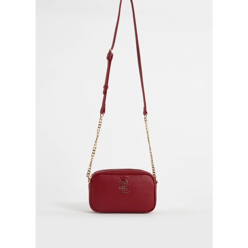 Borsa crossbody rossa con charm