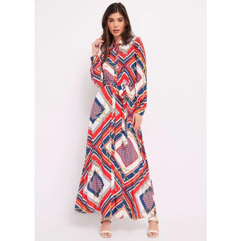 Abito chemisier con stampa