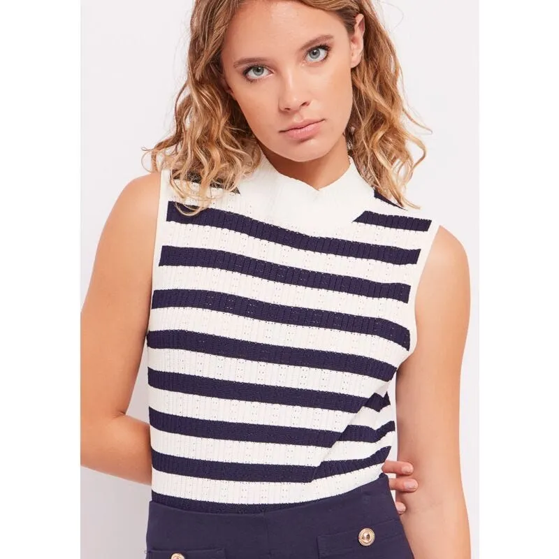 Top a righe in filato