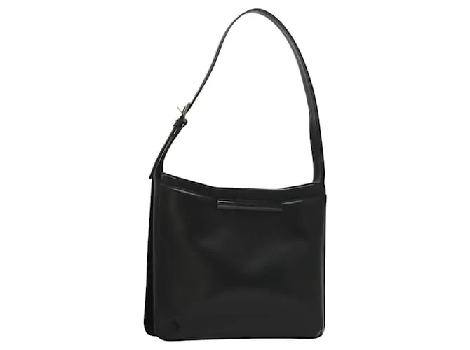 Borsa a Spalla GIVENCHY in Pelle Nera Argento Auth BA4318 Nero