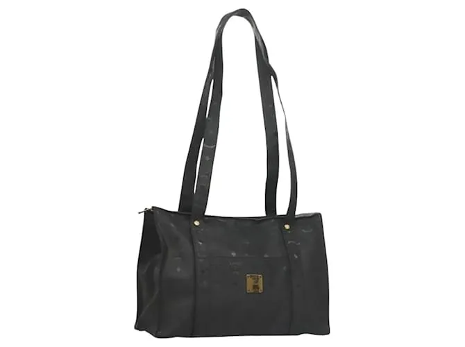 Borsa tote MCM Logogram Vicetos in PVC nero e oro Auth ar13679 D'oro