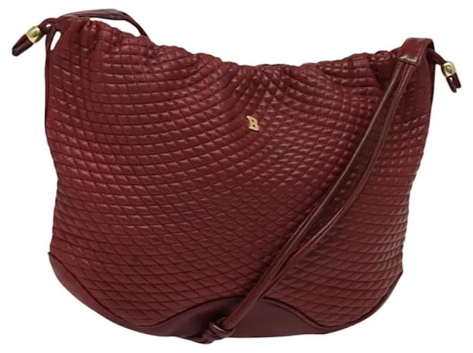 BALLY Borsa a Spalla in Pelle Rossa Dorata Auth 129654 Rosso D'oro