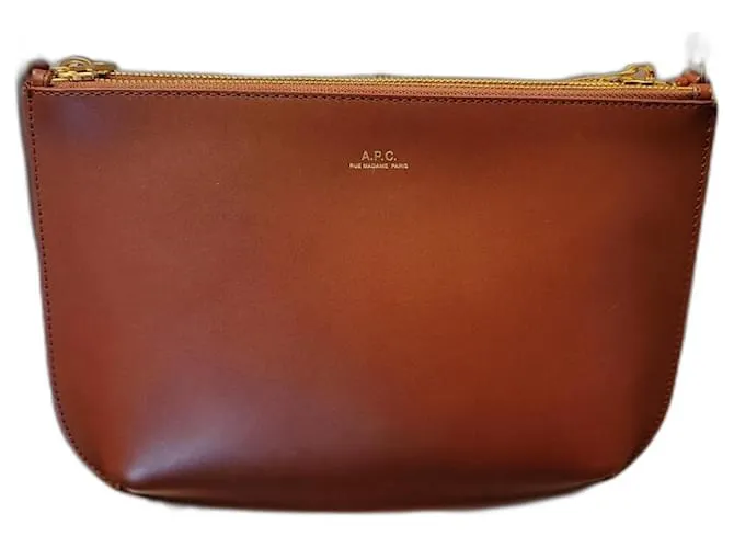 Apc Borsa Sarah in Pelle Liscia Nocciola Marrone