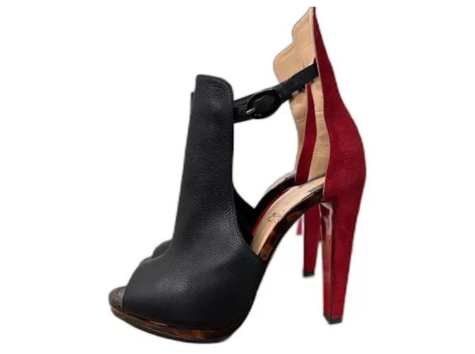 Christian Louboutin BARABARA 120 Vitello Morphee 37 Nero Rosso