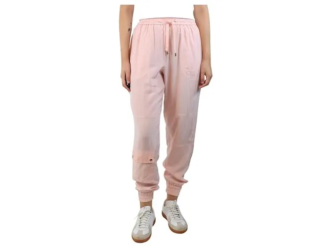 Louis Vuitton Pantaloni in seta rosa a forma di paracadute - taglia UK 8