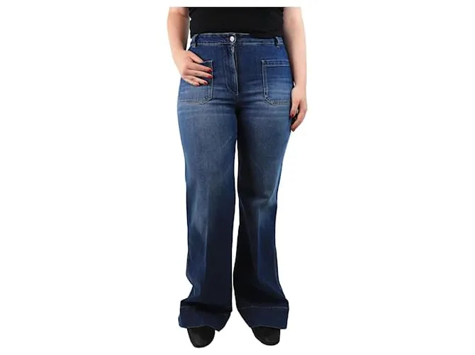Victoria Beckham Jeans blu a gamba larga - taglia UK 12