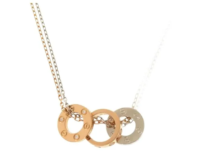 Collana Cartier Love in oro rosa e bianco 18K con diamanti D'oro