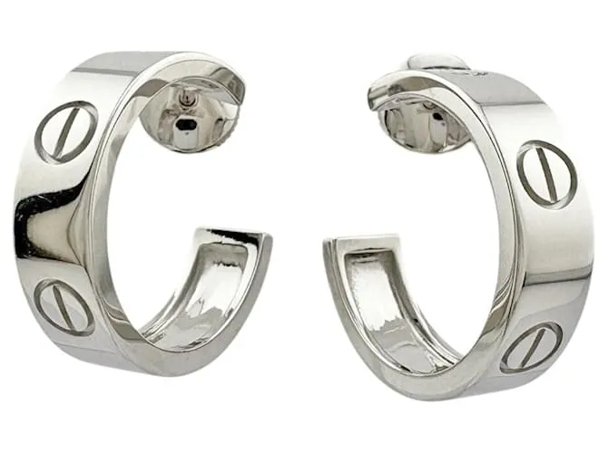 Orecchini Love Cartier in oro bianco 18K Argento