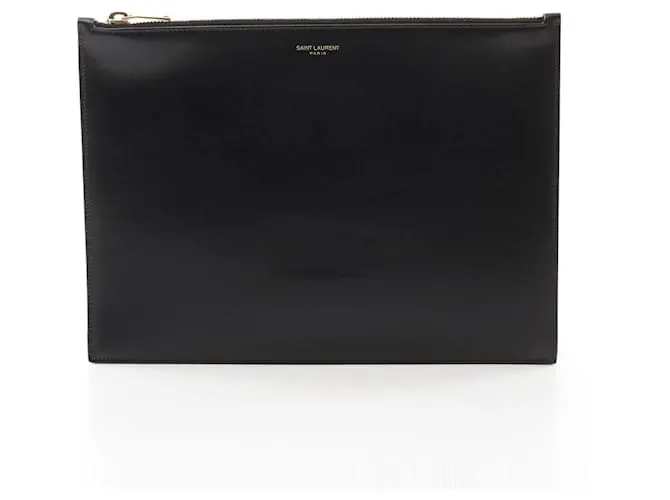 Yves Saint Laurent Clutch in pelle Saint Laurent Paris Nero