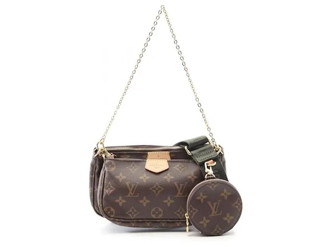 Borsa a Spalla 2 in 1 Multi Pochette Accessoires Monogram Louis Vuitton Marrone Cachi