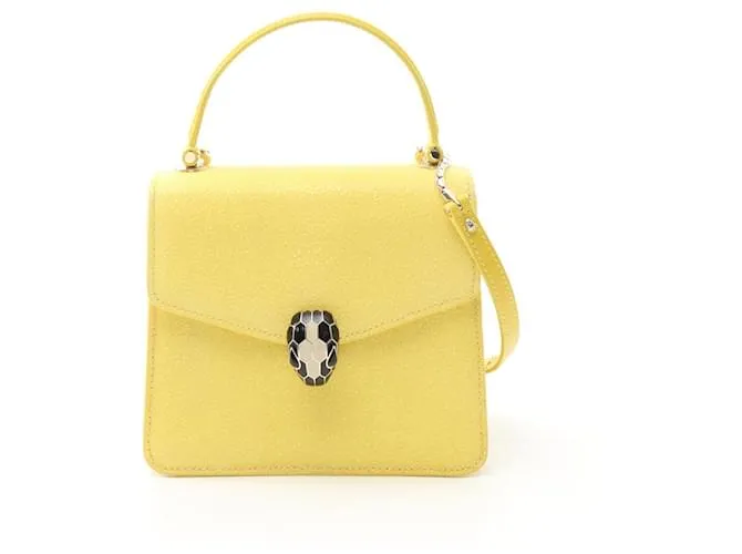Bulgari Borsa 2 in 1 BVLGARI Serpenti Forever Galuchat Giallo
