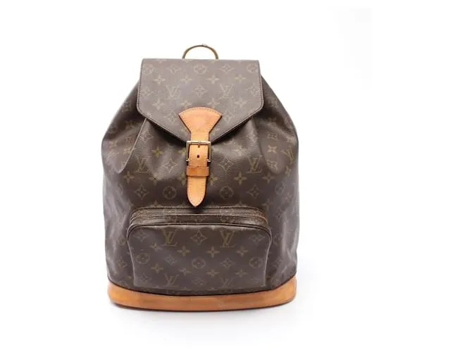 Zaino in tela rivestita Monogram Louis Vuitton Marrone